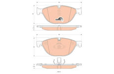 Sada brzdových platničiek kotúčovej brzdy TRW GDB1838