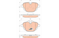 Sada brzdových platničiek kotúčovej brzdy TRW GDB1840