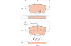 Sada brzdových destiček, kotoučová brzda TRW GDB1865