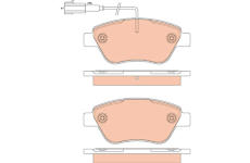 Sada brzdových destiček, kotoučová brzda TRW GDB1879