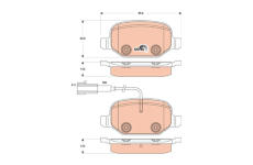 Sada brzdových platničiek kotúčovej brzdy TRW GDB1881