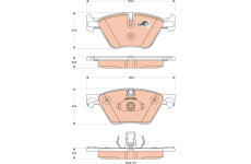 Sada brzdových destiček, kotoučová brzda TRW GDB1882