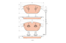 Sada brzdových platničiek kotúčovej brzdy TRW GDB1884