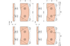 Sada brzdových destiček, kotoučová brzda TRW GDB1888
