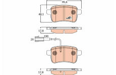 Sada brzdových destiček, kotoučová brzda TRW GDB1905