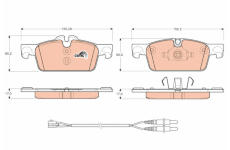 Sada brzdových platničiek kotúčovej brzdy TRW GDB1929