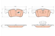 Sada brzdových destiček, kotoučová brzda TRW GDB1935