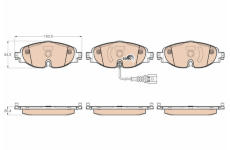 Sada brzdových destiček, kotoučová brzda TRW GDB1956