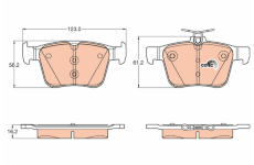 Sada brzdových destiček, kotoučová brzda TRW GDB1957