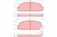 Sada brzdových destiček, kotoučová brzda TRW GDB196