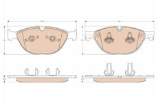 Sada brzdových destiček, kotoučová brzda TRW GDB1963