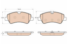 Sada brzdových platničiek kotúčovej brzdy TRW GDB1968
