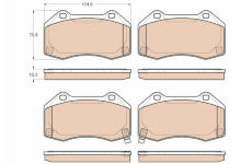 Sada brzdových destiček, kotoučová brzda TRW GDB1979
