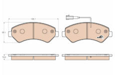 Sada brzdových platničiek kotúčovej brzdy TRW GDB1982
