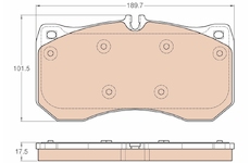 Sada brzdových destiček, kotoučová brzda TRW GDB1996