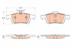 Sada brzdových destiček, kotoučová brzda TRW GDB2033