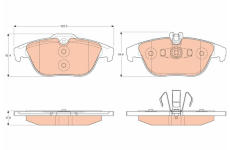 Sada brzdových platničiek kotúčovej brzdy TRW GDB2051