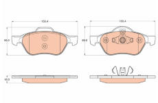 Sada brzdových destiček, kotoučová brzda TRW GDB2053