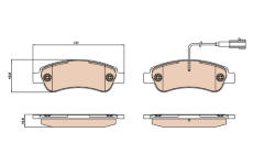 Sada brzdových platničiek kotúčovej brzdy TRW GDB2068