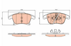 Sada brzdových destiček, kotoučová brzda TRW GDB2075