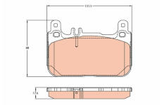 Sada brzdových destiček, kotoučová brzda TRW GDB2118