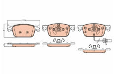 Sada brzdových platničiek kotúčovej brzdy TRW GDB2127