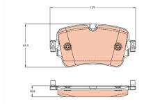 Sada brzdových destiček, kotoučová brzda TRW GDB2131