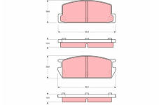 Sada brzdových destiček, kotoučová brzda TRW GDB214
