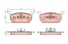 Sada brzdových destiček, kotoučová brzda TRW GDB2159