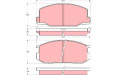 Sada brzdových destiček, kotoučová brzda TRW GDB216