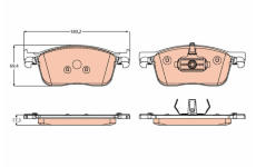 Sada brzdových platničiek kotúčovej brzdy TRW GDB2169