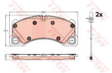 Sada brzdových platničiek kotúčovej brzdy TRW GDB2243