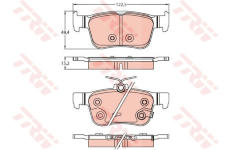 Sada brzdových destiček, kotoučová brzda TRW GDB2256