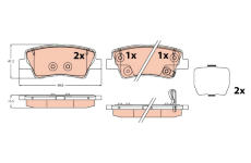 Sada brzdových destiček, kotoučová brzda TRW GDB2309