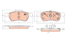 Sada brzdových destiček, kotoučová brzda TRW GDB2383