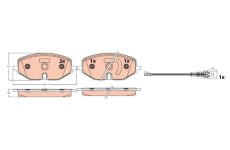 Sada brzdových destiček, kotoučová brzda TRW GDB2392