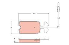 Sada brzdových destiček, kotoučová brzda TRW GDB2440