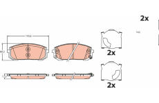 Sada brzdových destiček, kotoučová brzda TRW GDB2492