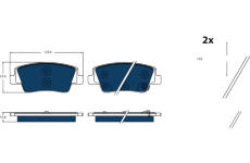 Sada brzdových destiček, kotoučová brzda TRW GDB2497BTE