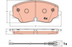 Sada brzdových destiček, kotoučová brzda TRW GDB2498