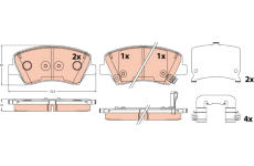 Sada brzdových destiček, kotoučová brzda TRW GDB2510