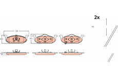 Sada brzdových destiček, kotoučová brzda TRW GDB2514