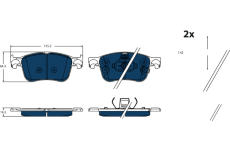 Sada brzdových destiček, kotoučová brzda TRW GDB2518BTE