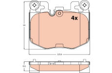 Sada brzdových destiček, kotoučová brzda TRW GDB2526