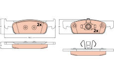 Sada brzdových destiček, kotoučová brzda TRW GDB2533