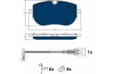 Sada brzdových platničiek kotúčovej brzdy TRW GDB2548BTE