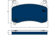 Sada brzdových platničiek kotúčovej brzdy TRW GDB2555BTE
