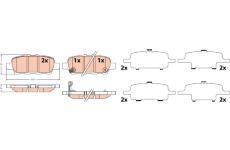 Sada brzdových platničiek kotúčovej brzdy TRW GDB2578