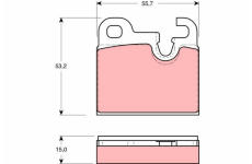 Sada brzdových destiček, kotoučová brzda TRW GDB259