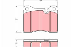Sada brzdových destiček, kotoučová brzda TRW GDB261